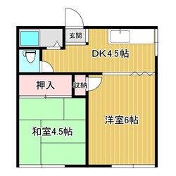 江本ハイツAの物件間取画像